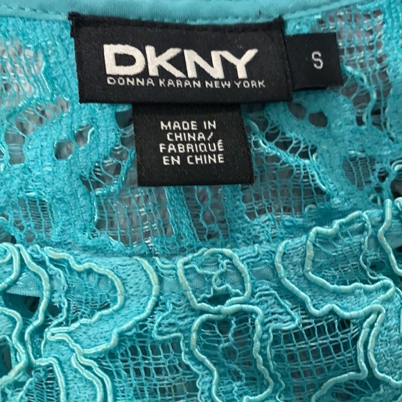 Sheer mint top | DKNY - Picture 2 of 4